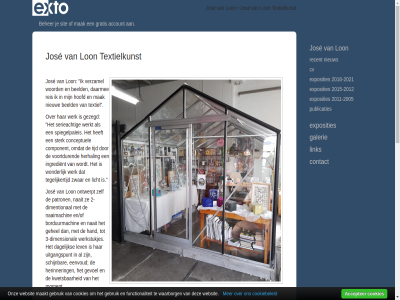 -2005 -2012 -2021 100 2 2011 2015 2016 2026 3 50pk accepter account afbeeld afsprak all amersfoort ander apel art atelier beeld beeldmateriaal beher berust bezoek biennal borduurmachin bovenan brut catagorie component conceptuel contact cookiebeleid cookies copyright cubegallery cv daarmee dagelijk desbetreff dimensional dimentional direct echter ede edes eenvoud en/of entomologie eventueel exposities exposities-overzicht exto facebok foto functionaliteit galerie galeries gan gebruik gebruikt gehel gemaakt getoond gevoel gezegd grag gratis hand hengelo herhal herinner hoofd huis ieder info ingredient instagram jar jopp jos josevanloon.nl josevanloon@hetnet.nl kernhem klik klooster kort kunst kunstenaarsportret kunstenar kunt kwetsbar lev licht link linkerkolom lon maakt mail mak meest mog mogelijk moment museum naaimachin naait nieuw onderdel ontwerpt onz open overzicht patron per platform publicaties recent reis s schijnbar schriftelijk serie serieacht sit special spiegelpaleis stat sterk stuk tegelijkertijd tenzij ter textiel textielfestival textielkunst tijd toestemm uitgangspunt unica vak venster verkop vermeld verzamel via voortdur waarborg wagen websit werk werkstukjes werkt wonder woord www.exto.nl zien zwar