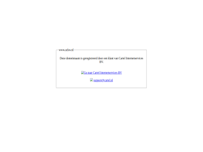 bv cartel domeinnam geregistreerd internetservices klant support@cartel.nl www.ackw.nl