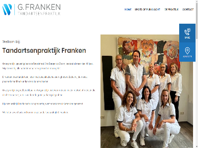 -253270 -51110664 0164 06 12.00 17.00 3 40 4614xa 8.30 afsprak all allen annuler arrow behandel ben bereik berg bestat betaalverzoek beter bied buit contact contactgegeven coronamaatregel direction donderdag e e-mail frank g gebit genez get gevestigd gezond goed gratis hart help het hom huisregel ieder info@tandartsgfranken.nl infomedic informatie inschrijv jar klachtenregel krijg lach let ligt maandag mail mak map mee meest mens menu moment mooi nadruk nem omlop on onz openingstijd parkeergeleg passend patient pijnklacht praktijk preventie privacy ravelstrat regel reken rekening@infomedics.nl right right-arrow rolstoel slecht specialistisch spoed spoedgevall strev stuurt tandart tandarts tandartsenpraktijk tandartspraktijk tandheelkund tariev team ter the toegank twee uur vaardig val vanaf voldoend voorkom vrijdag war we welkom werk wet wij wild zodat zom zorg