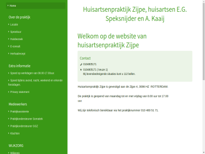 -17.00 010 0104805171 08.00 1 112 12.00 13.00 17.00 3086 3086hz 4 480 51 71 8.00 a adres avond bell bereik consult contact deelnam di do e e-consult e.g erkend extra feestdag geopend geslot gevestigd ggz handig herhaalrecept hom huisarts huisartsenpraktijk huisbezoek hz informatie kaaij keuz klacht kunt levensbedreig link locatie ma maandag medewerker mijngezondheid.net nacht onderzoek openingstijd praktijk praktijkassistent praktijknummer praktijkondersteuner privacy rotterdam situaties somatiek speksnijder spoed spoedgevall sportaanbod spreekur statement telefonisch thuisart tijden tuss uur via vr vrijdag websit weekend wel welkom werkdag wetenschapp wij wijkzorg wo zijp zoek