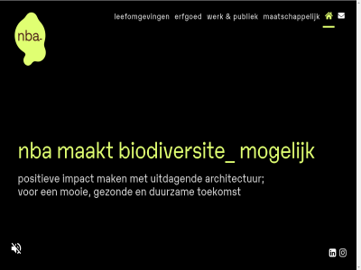 architectur biodiversiteit content duurzam erfgoed gezond impact leefomgev maakt maatschapp mak mogelijk mooi nba off positiev publiek skip to toekomst uitdag volum werk