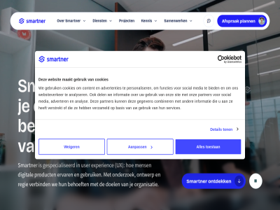 0 085 1 130 15 1979 2 3 4 4838gz 5 50b2 58 a aanpak aanpass advertenties adverter afsprak ai ai-antwoord algemen all allen amsterdam analys analyser antwoord autorisatie­process b basis begrip beher behoeft bel besliss bestelervar beter beursstand bezoek bied binn boskalis bovag brabant brancheorganisatie brand bred breda brink c certificer combiner community complex content controlwar cookies crisisbeheers csg d daarna del design detail dienst dienstverlener digital direct doel doorstur dopingautoriteit dopingtoezicht duurzam e e-learning­platform een efficienter eigen en ervar eu europes evenementencomplex experienc f fact fallacy familie fonds fun functies g gebruik gebruiker gebruikersgedrag gebruikersinzicht gebruiksvriend gegeven gelijk geluk gespecialiseerd gesprek gevoel gezondheidsdienst ggd goed grep helder help her herken hoevel homepagina i impact info@smartner.agency informatie international intuitief invester inzicht j jinc jonger jongerennetwerk jou jouw jullie k kahneman kans kennis kenniscentrum keuzehulp klantreis kost krijg kun l landelijk law learning­platform leeromgev linkedin m maakt mail mak makelar maritiem media mens merk mid midden-west-brabant mobiliteit multi multi-brand n nederland negentien nodig noord noord-brabant nvm o onderschat onderzoek onderzoeksuniversiteit onlin ontdek ontstan ontwerp ontwikkel onz opleidingen­overzicht oploss organisatie organisaties over p parlement partner pas past pauzer personaliser plan plann planning platform policy privacy product project provincial provincie r rai regie regional resultat rithmeesterpark roadmap ruimer s sam samenhang samenwerk schaalbar services sit sites smartner social speelt ssvv stel stell stelselmat sterk strategie succesvoll system t tak team tijd toe toestan ton trot tversky twee uitkomt university unmatched user ux v vacciner vca vca-certificer veiligheidsregio verbeter verbind verbindt verbond vereen­voudigd verhelder verstan verstrekt verzameld verzekerar video vier visie vo