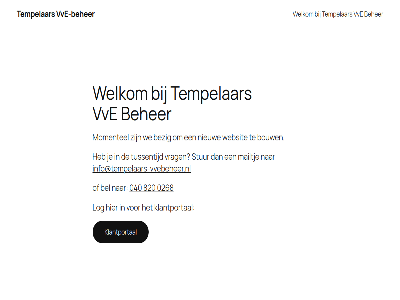 0268 040 820 beher bel bezig bouw ga info@tempelaars-vvebeheer.nl inhoud klantportal log mailtj momentel nieuw stur tempelar tussentijd vrag vve vve-beher we websit welkom