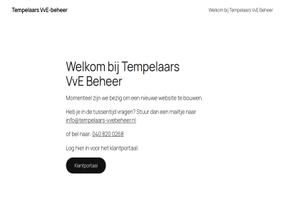 0268 040 820 beher bel bezig bouw ga info@tempelaars-vvebeheer.nl inhoud klantportal log mailtj momentel nieuw stur tempelar tussentijd vrag vve vve-beher we websit welkom