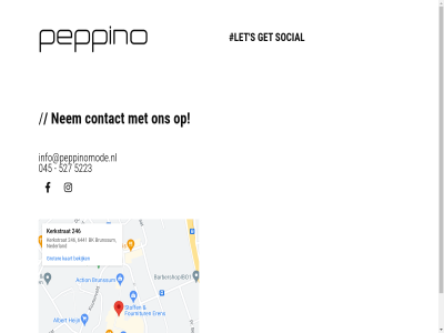 045 1991 5223 527 contact fashion get info@peppinomode.nl let nem peppino s sinc social