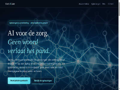 0 06 1 2 2026 25 3 4 41 55 62 71424253 ai ai-oploss ai-verwerk bekijk binn blijv bouwt bytes car clientgegeven cloud contact dossier draai gan gesprek gezocht hor inhoud kvk laptop locatie lokal mini mini-pc nooit ontwikkel oploss opnam organisatie pand pc pilot pilotorganisatie pilotorganisaties plan praktisch stap tech tech4care verlat verslag verwerk volled waarom war wimboeve@tech4care.nl woord word zorg