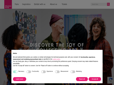 about accept access ads affordabl all and any art as at button by can collect consent continue cookie cookies deny denying discover exhibit experienc fair features for freely functionality giv inspiration international joy learn mak market may measurement mor necessary notic or panel parties personalised policy preferences purposes reject related selected similar specified technical technologies the third ticket tim to unavailabl us use we with withdraw without you your