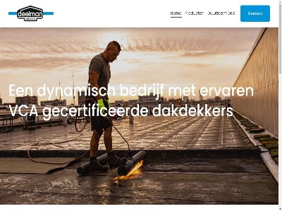 bedrijf contact dak dakdekker daktechniek deelman duurzam dynamisch ervar gecertificeerd hom product vca