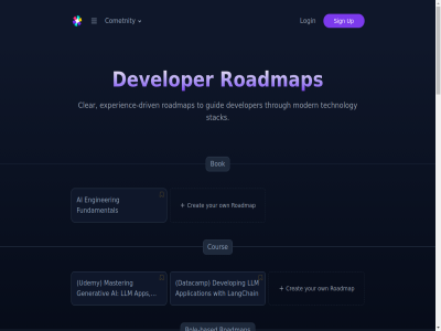 agent ai algorithm analyst and android angular app application architect architectur aspnet aws backend based bi blockchain bok bot chatbot clear cloudflar cometnity computer cor cour cpp creat cyber data datacamp datastructures dba design develop developer devop devrel driv enginer experienc experience-driv flutter frontend full fundamental gam generativ git github go graphql guid ios java javascript kubernetes langchain learning linux llm login machin manager master mlop modern mongodb nativ nodejs or own php platform postgresql product python qa rag react red redis roadmap rol role-based rust scienc scientist security server sid sign skill skill-based softwar spring sql stack system teaming technical technology terraform through to typescript udemy up ux vue with writer your