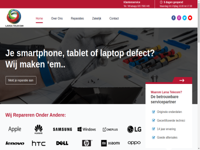 .. 020 10.00 14 17.00 2026 445 5 7600 9.6 aanmeld afsprak aftersales algemen all amsterdam apparat appl arnhem bereik betrouw contact dag defect den direct doorlooptijd em email ervar ervor expert gecertificeerd gefertificeerd geopend goed hag hel hieronder hom hulp imac independent info@larsa-telecom.nl ingeleverd jar jouw kies kiez klantbeoordel klantenservic kort kun kunt laptop larsa locaties maandag macbok mak meld nem nodig onderdel ontvang opgestuurd opstur originel provider repair reparatie reparaties reparer reserved right rotterdam servicepartner smartphon status stur t/m tablet technici tel telecom telefon telefonisch utrecht uur vacatures veelgesteld verzendlabel via voorwaard vrag vrijdag waarom wacht wearables websit werkdag wet whatsapp wij wist zakelijk