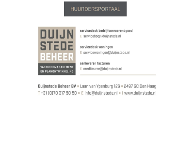 b.v beher duijnsted huurdersportal