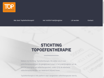 aangeslot allerbest bedrijfsvoer behandelmethod best blijv contact content doet ervar gat geregistreerd handig help hen het hoger hor informatie kennis kwaliteit led lid nederland niveau oefentherapeut oefentherapie oefentherapiepraktijk onz platform practices praktijkregister profiter sam servic skip stan stichting till to tol topoefentherapie transparantie uitwissel verbeter veren voortdur vvocm waardevoll war we welkom wij zet zodat zorg