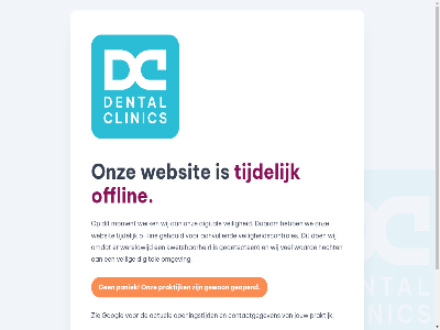 aanvull actuel afgerond bent clinic contactgegeven controles daarom dental digital gebruikmak gedetecteerd gehaald geopend gewend gewon googl hecht jouw kun kwetsbar moment offlin omgev onz openingstijd paniek praktijk tijdelijk veilig veiligheidscontroles waard we websit wer wereldwijd werk wij zie zoal