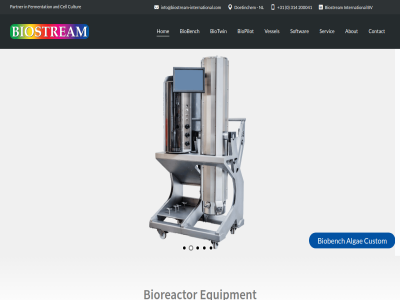 +31 0 200041 314 about algae and biobench biopilot bioreactor biostream biotwin bv cell contact cultur custom doetinchem equipment fermentation hom info@biostream-international.com international nl partner servic softwar vessel