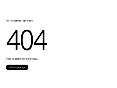 404 bereik fout gevond homepag pagina