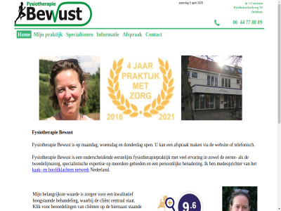 06 09 2025 29034472604 44 5 77 88 93 actuel afsprak april behandel belangrijkst benader beoordel bewust big central centrum certificat client contact donderdag driehuis driehuizerkerkweg eerst eerstelijn ervar expertis fysiotherapie fysiotherapiepraktijk gebied hiernaast hom hoofdklacht hoogstaand iban informatie kak klik kwalitatief link maandag mak medeoprichter meerder nederland netwerk nl13rabo0317634372 onderscheid open pagina person praktijk praktijkgeveven qualiview qualiview-certificat registratienr rita@fysiotherapie-bewust.nl specialism specialistisch staand stat t telefonisch tweedelijnszorg via waarbij waard websit woensdag zaterdag zorg zorgkaart zowel