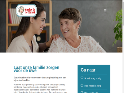 -8001512 00 085 1512 17 2020 50 60 800 9 aandacht aanmeld administratiev all bed bel bent bepaalt bepal bereik bevorder bijzonder blijv borg breng buurt central chat client contact deg doel doorgan echter een eig ers ervar ervor familie ga gebaseerd gebond gehecht gestuurd gev helder hog ieder info@zusterindebuurt.nl ingezet inmiddel jar jou jouw karakter kent kies kiez klant kost krijgt kunt kwaliteit landelijk langer lat lez liv maakt mail marketingcampagnes medewerker mens moe naast nederland nem nodig normal offlin ondersteun onperson ontvangt ontzorg onz opgeleid organisatie overleg person plaatsvind planning plezieriger prima professional professionel recht reclam regel regulier roeping sam som specialisatie sted stel stopwatch strak stuk stur team teamleider thuis thuiszorginstell uitstral uwe vak vanuit verder vergoedt verpleegkund verzorg via volled voorbehoud voordel vrag waaran waarbij waardor waarvan wanner wel wer werk werkdag werkt wij wijkverpleg wijkziekenverzorg wijkzuster will wissel won word zelfstand zorg zorginstell zorgt zorgteam zorgverzeker zorgverzekerar zuster zusterindebuurt zzp