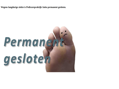 anita geslot langdur pedicurepraktijk permanent wegen ziekt