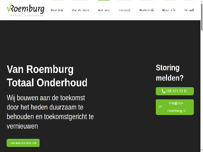-6213281 035 08.00 17.00 2026 25 27 31 32 32116501 3755 50 621 81 8186.89.626 adres afsprak b.v b01 behoud bekijk bel bereik betononderhoud betrouw bouw bouwkund btw calamiteit central complexiteit contact dagelijk desgewenst disclaimer diver duurzam e e-mail eemnes eemweg eig elk email erg ervar expertises gat gebouwonderhoud gebouwrenovatie gelijk gemak hand heden hel help hiervor hom ieder info info@van-roemburg.nl inricht inspecties jar jou jouw juist kunt kvk kwaliteit langer lc les mail mak meld melding mogelijk nederland nem nieuw nl onderhoud onderhoudsspecialist onz oppak organisatie planmat portal privacy project project-inricht rapportages reactie renovatie renover roemburg ruim snel specialist specialistisch spoedeis stan storing stur team telefon tijd toekomst toekomstgericht total trot tuss uur vakspecialist vandag vastgoed verduurzam verhal vernieuw verspreid verstuurd visie volg voorwaard war we weetjes werk werkdag wij zorg zorgt