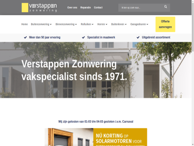 -03 01 04 073 10.00 15.00 17.00 176 1971 50 54 5481 574 92 aanvrag adres advies afsprak ak aluminium assortiment binnenzonwer buitenlev buitenzonwer carnaval contact dinsdag ervar expres garagedeur gelost geslot grag hom hoofdstrat hordeur horr i.v.m info@verstappenzonwering.nl jaloezieen jar knikarmscherm kom lang maandag maatwerk mak offert openingstijd pixel plis privacybeleid product reparatie rolluik schijndel scren sind specialist t/m uitgebreid vakspecialist verkoopvoorwaard verstapp vrijdag websit wij zaterdag zoek zonwer