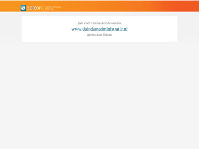 b.v binnenkort gehost internetdienst solcon vindt websit www.duindamadministratie.nl