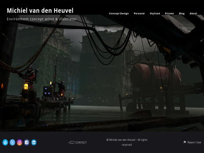 about artist blog concept contact den design environment heuvel illustrator michiel personal privat report stylized user