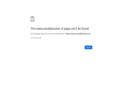 404 addres be can error for found http no pag reload t the this web webpag www.vandijkhuizen.nl