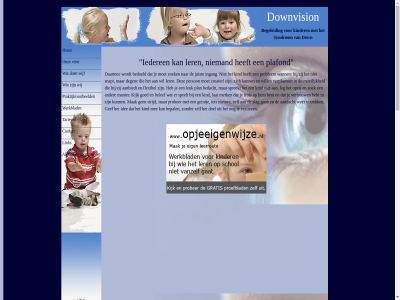 begeleid contact down downvisio downvision hom kinder link n praktijkvoorbeeld syndrom tariev werkblad