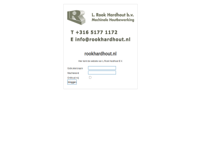 b.v gebruikersnam hardhout hom komt l.rook onthoud rookhardhout.nl wachtwoord websit