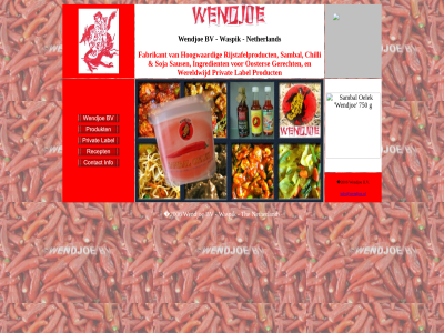 bv info@wendjoe.nl nederland ooster producent rijstafelproduct waspik wendjoe
