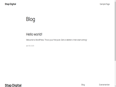 2025 28 april auteur blog delet digital edit evenement faq first fiv ga hello inhoud it ontworp or pag patron post s sampl stap start thema then this to twenty twenty-fiv welcom winkel wordpres world writing your