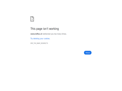 cookies delet err isn many pag redirect redirected reload t this times too try working www.loflex.nl you your
