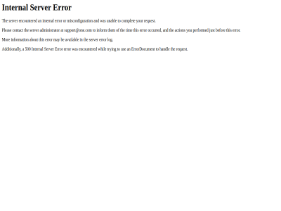 500 error internal server