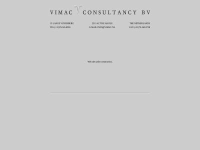 +31 -345.8200 -365.8738 13 70 bv construction consultancy e e-mail fax info@vimac.nl lang mail netherland sit tel the under vijverberg vimac web
