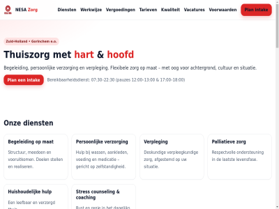 -850948 00 000 0183 07 085 12 13 17 18 2025 22 30 4201 5952 6 60 66 75753352 87 aankled aanvrag achtergrond administratie adres af afgestemd afhank afsprak agb agb-cod agb-registratie akkoord bedrag begeleid bekijk bereikbaarheidsdienst bericht bijstur borg clientwaarder coaching cod conform contact counsel cultur dagelijk declaratie deels/volledig del deskund dienst dient doel e e-mail e.o eig evaluatie evaluer flexibel gat gemaakt gericht gesprek gezicht gorinchem hanter hart holland hoofd huishoud hulp hulpvrag indicatie/vergoedingen indicaties intak inzet kazerneplein kennismak kleinschal kort kwaliteit laatst lager leefbar lev levensfas lijn loopt mail mat mc medicatie meedoen meetbar nam nem nesa nesazorg@gmail.com nodig nza ondernem ondersteun ongecontracteerd ontleend onz oog openingstijd optionel overleg palliatiev pauzes periodiek person pgb plan planning polis privacy privacyverklar realiser recht regie registratie reken respectvoll rester restitutiepolis resultat review routes rust situatie stell stemm stres structur t tariev tekst telefon thuis thuiszorg toelat toelatingsvergunn toetred uitvoer uur vacatures vast vastgesteld vergoed verpleegkund verpleg verstur verwijzer verzekerar verzorg verzorgd via voeding vooraf vooruitkom voorwaard vrijblijv war wass we werk werkwijz wet wij wijkverpleg wlz/wmo wtza zelfstand zorg zorgaanbieder zorgkaartnederland zuid zuid-holland zvw