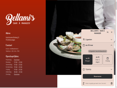 00 050 1 13 16 17 2 2025 204 21 2798 3 30 350 9712 a aandacht aanleid aard acquisitie adres all au authentiek avond bar bedien bedrijf begint belgisch bellami bellamisvacature@gmail.com bereid betrouw bied bijna bijzak bistro bistroklassieker bj blanquet bloed bracht cicci collega contact copyright coq cv dagdel del delicatess denk dien dinerkaart dinsdag donderdag echt ellebog email enthousiast equip ervar escargot essentie flexibiliteit fran frans-belgisch functie gastvrij gekoz gemotiveerd gepassioneerd gereagee gerecht gericht geslot gesprek gesteld gevoel glas goed grag groning grot hecht helder herken hiervan ieder info@bellamis.nl ingesteld interes italiaan italiaans/venetiaanse jar jullie kan kiez klein kromm kun kwaliteit leergier maakt maandag maeyk makkelijk manger medewerker mee menu meuret mod natur neg nem nooit ontvang onz openingstijd opgebouwd opzoek originel overleg per plek plezier prijs pur rak reacties regio reserved respect right roel royal ruim s sebastiaan selectie server smaakprofiel smak sommelier spijs stabiel stijl t.a.v tafel team telefon terecht terug tijdloz toevall traditie trattoria uitgebreid uitlop vacatur vacatures vast veau verantwoord verdiep verrast vin vind vrag vrijdag waard war we wek werk wet wij wijfjes wijn wijnbar wijnkaart wijnliefd win woensdag zaterdag zelfstand zin zit zoal zondag zorgvuld zusj œuf