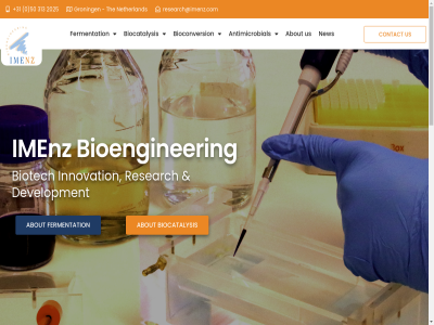 +31 0 1 2023 2025 313 50 9713 a about accelerat achieved against agent agri agri-related and anti anti-microbial antimicrobial application applied are at be better betwen binding biobased biocatalysis biochemical bioconversion bioenginer biotech biotechnology bridges bv by byproduct can carries chemical chiral climat co co-developed company condition contact contribut cost custom customer develop developed development discovery economy enginer enzym enzymes even examples expertis explor extrem fed fermentation fermentativ few field fod for from gap groning gx hav her high hydrolys hydrolysis imenz improvement includ industrial industry info innovation libraries lj material microbial microorganism mor nam natural netherland new nutrient organic other our out paper peptid pleas power processes produc producer product production protein proteolytic quality raw related renewabl research research@imenz.com sam saving scienc screening sources such sustainabl system that the tim to under undesired us various we websit welcom whil widespread zielstraweg