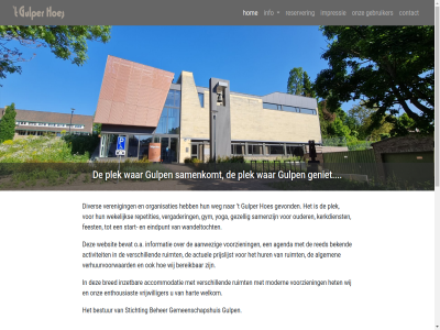 aanwez accommodatie activiteit actuel agenda algemen beher bekend bereik bestur bevat bred contact diver eindpunt enthousiast feest gebruiker gemeenschapshuis geniet gevond gezell gulp gulper gulperhoes gym hart het hoes hom hur impressie info informatie inzet kerkdienst modern o.a onz organisatie organisaties ouder plek prijslijst repetities reserver ruimt samenkomt samenzijn start stichting t veren vergader verhuurvoorwaard verschill voorzien vrijwilliger wandeltocht war websit weg wekelijk welkom wij yoga