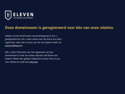 afsprak domeinnam een elev geregistreerd onz relatie relaties support@eleven.nl