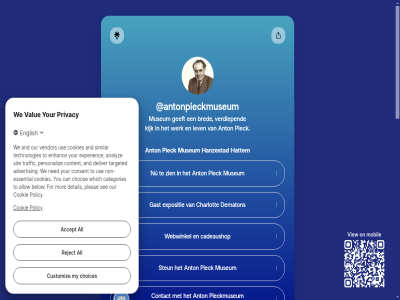about account anton antonpieckmuseum cadeaushop charlot contact cookie dematon doe email explor expositie facebok from gast groep hanzestad hattem info@antonpieckmuseum.nl instagram linktree mee mobil mor museum museum/nl museumkaarthouder nu null official on pieck pieckmuseum preferences privacy report rondleid steun this view webwinkel x zien