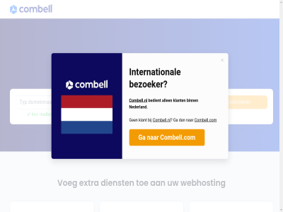 combell.nl coming parkpag son websit