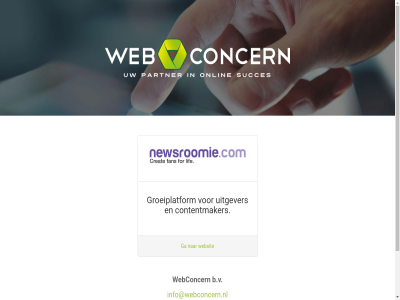 +31 020 23 24 algemen b.v contentmaker ga groeiplatform info@webconcern.nl uitgever voorwaard webconcern websit