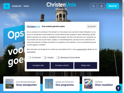 1 2 6 8 aanmeld aanpak accepter advertentiepartner advertenties analytic anbi bekijk bereik bestur beter bijbel blijf blijv bloei boersma chaos christenunie christenunie.nl combiner contact cookies cookieverklar daarbuit dankzij del dien dienst doe dominicus doodeman druk elk fan fractie fractie-ondersteuner fractieleider functies functionel gan gebruik gebruikt gedan geeft geinspireerd gelof gemeent gemeenteraadsverkiez gemeenterad geopend god goed groeit heerenven heij heij-nap help hom hoogt ieder impact informatie inhoud intrek invloed jij jonger kandidat komt krijgt kunt laatst landelijk led les lez lia lid lokal mak market media media-functies mediathek mee meld men mens mental met micha mogelijk moment nap nem netwerk nieuw nieuwsbrief nota ondersteuner onthoud onz opdracht opleid opstan overzicht periodiek personaliser peter plann politiek privacybeleid privacyverklar programma recht resultat sam samenlev schreeuw secretaris/chef selectie sit snel social sta stan standpunt stap technologieen thialf toegank toestemm toestemmingsvenster tom verantwoord vergelijk verker verkiezingscampagn verkiezingsprogramma versimpel vertrouw verzameld vindt voorkeur voorzitter vrij vrijwilliger waarder waarin we websit weiger werk wij wijzig will word zet zoek zorg