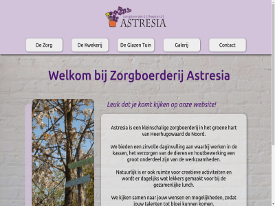 astresia contact galerij glaz homepagina klacht kwekerij privacy tuin welkom zorg zorgboerderij