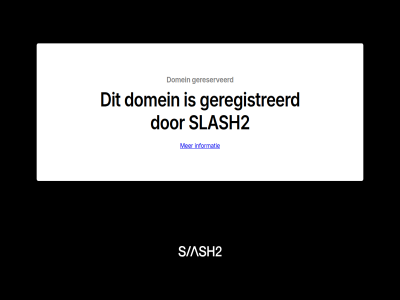domein geregistreerd gereserveerd informatie slash2