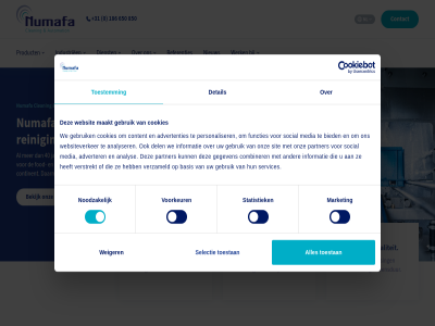 +31 0 1 186 3 4 40 5 6 650 850 advertenties adverter advies adviseur amerika analys analyser automation basis bekijk bied cleaning combiner contact content continent cookies daarnaast de del denk detail dienst elk fabricer fod foodindustrie functies gebruik gegeven gev hoogstaand huis industrieen industriel informatie innovatiev jar kennis kwaliteit lang levensdur lever maakt market media mee nederland nieuw nl non non-foodindustrie noodzak numafa onderhoud ontwikkel ontzorg onz oploss partner personaliser product referenties reinigingsoploss robuust selectie servic services sit social statistiek system technisch tijden toegewijd toestan toestemm toestemmingsselectie verlen verstrekt verzameld vestig volled voorkeur we websit websiteverker weiger werk wij