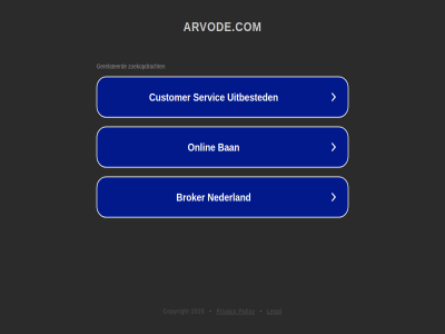 2025 arvode.com copyright legal policy privacy