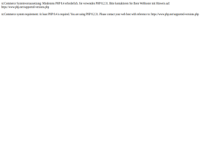 /supported-versions.php 8.2.31 8.4 are at auf bit commerc contact erforderlich hinweis host ihr kontaktier least mindesten mit php pleas referenc required requirement sie system systemvorraussetzung to using verwend web webhoster with www.php.net www.php.net/supported-versions.php xt you your