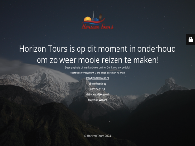 0252 18 2024 31 54 bereik binnenkort dank geduld groet horizon info@horizontours.nl kunt mail mak marcel moment mooi onderhoud onlin pagina reiz telefonisch tour via vrag vriendelijk wer william