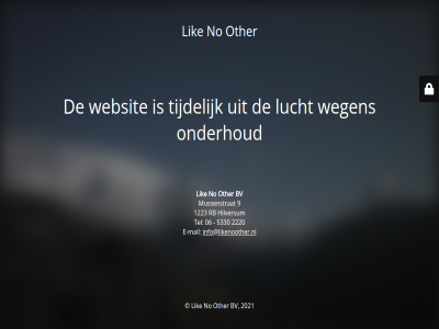 06 1223 2021 2220 5330 9 bv e e-mail hilversum info@likenoother.nl lik lucht mail mussenstrat no onderhoud other rb tel tijdelijk websit wegen